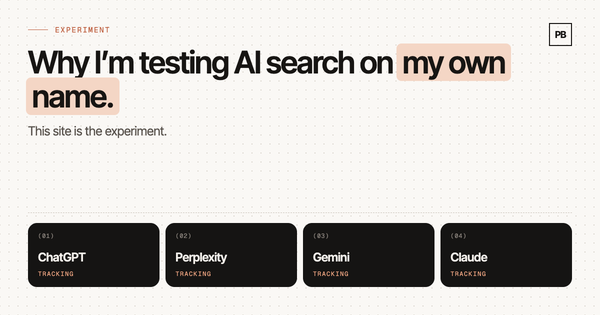 Why I’m testing AI search on my own name